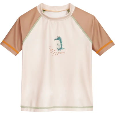 Playshoes zwemshirt korte mouw Wild Animals Brown-122-128