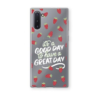 Don't forget to have a great day: Samsung Galaxy Note 10 Transparant Hoesje
