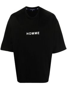 Comme des Garçons Homme t-shirt en coton à slogan imprimé - Blanc