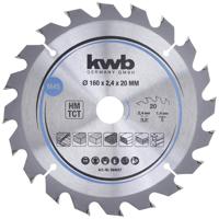 kwb 584557 Hardmetaal-cirkelzaagblad 160 x 20 mm 1 stuk(s)