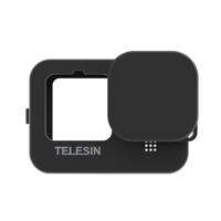 Telesin beschermhoes siliconen voor GoPro Hero 9/10/11/12/13 - zwart met lensdop en draagkoord