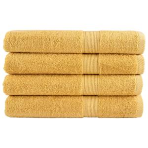 VidaXL Saunadoeken solund 4 st 600 g/m² 80x200 cm goudkleurig