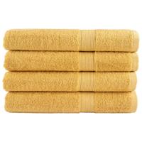 VidaXL Saunadoeken solund 4 st 600 g/m² 80x200 cm goudkleurig