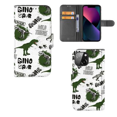 Telefoonhoesje | Met pasjeshouder | voor iPhone 13 Mini Dinosaurus