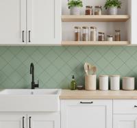 Tegelsticker sage boomgaard vierkant