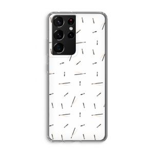 Hipster stripes: Samsung Galaxy S21 Ultra Transparant Hoesje