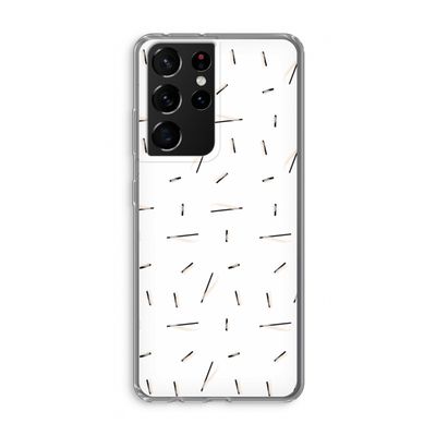 Hipster stripes: Samsung Galaxy S21 Ultra Transparant Hoesje