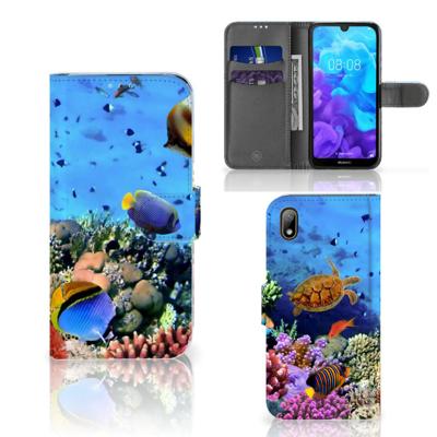 Huawei Y5 (2019) | Telefoonhoesje | Met pasjeshouder | Vissen