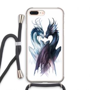 Yin Yang Dragons: iPhone 8 Plus Transparant Hoesje met koord