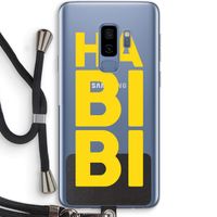 Habibi Blue: Samsung Galaxy S9 Plus Transparant Hoesje met koord