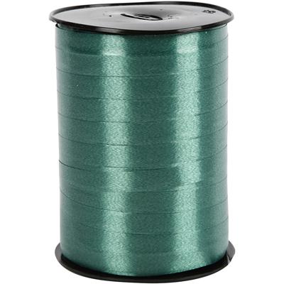 Creativ Company Cadeaulint, b: 10 mm, glossy, donkergroen, 250 m/ 1 rol
