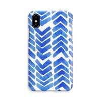 Blauwe pijlen: iPhone Xs Volledig Geprint Hoesje