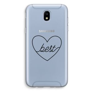 Best heart black: Samsung Galaxy J5 (2017) Transparant Hoesje
