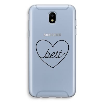 Best heart black: Samsung Galaxy J5 (2017) Transparant Hoesje