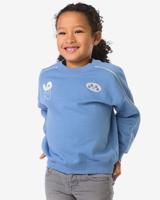 HEMA Kindertrui sweatstof tekst blauw (blauw)