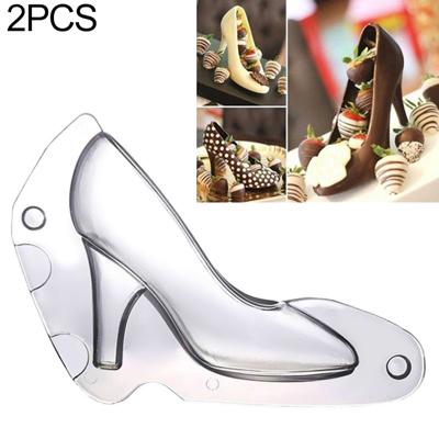 2 stuks 3D chocolade mal fondant taart dames hoge hak schimmel (grote P040)