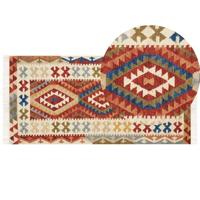 Beliani - OSHAKAN - Kelim vloerkleed - Multicolor - 80 x 150 cm - Wol