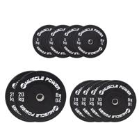 Muscle Power high black bumper halterschijf set 100KG