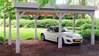 Lugarde C1 Carport Plat Dak 420x540 cm vurenhout blank- Plat dak- Onbehandeld vurenhout- Lugarde