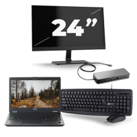 Fujitsu LifeBook U727 - Intel Core i7-7e Generatie - 12 inch - 16GB RAM - 256GB SSD - Windows 11 + 1x 24 inch Monitor