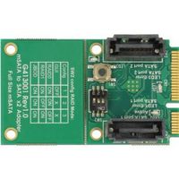 Delock 62962 Converter mSATA male > 2 x SATA 7-pins male met RAID