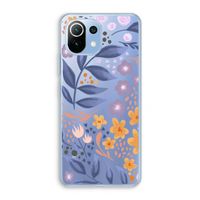Flowers with blue leaves: Xiaomi Mi 11 Lite Transparant Hoesje