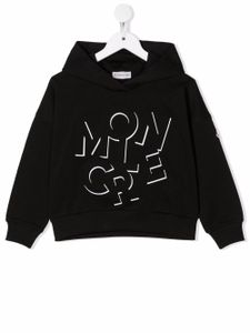 Moncler Enfant hoodie à logo imprimé - Noir