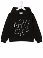 Moncler Enfant hoodie à logo imprimé - Noir - thumbnail