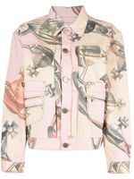 Vivienne Westwood veste de moto en coton à imprimé Orb - Rose