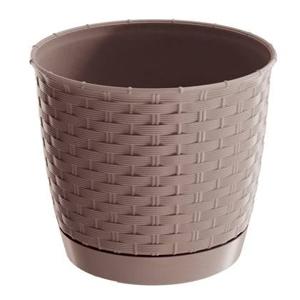 Prosperplast plantenpot|bloempot - kunststof - D22 x H19,5 cm - taupe