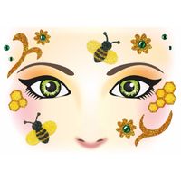 Thema gezicht folie bijen sticker 1 vel   -