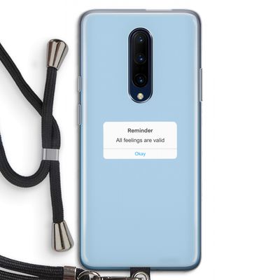 Reminder: OnePlus 7 Pro Transparant Hoesje met koord