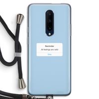 Reminder: OnePlus 7 Pro Transparant Hoesje met koord