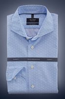 OLYMP SIGNATURE Soft Business Tailored Fit Overhemd blauw, Motief - thumbnail