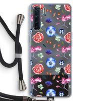 Bloemetjes: Oppo A91 Transparant Hoesje met koord Bloemetjes: Oppo A91 Transparant Hoesje met koord