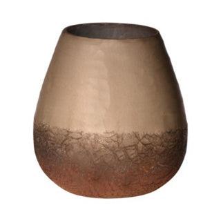 Crackle Carved Vaas champagne h15 d15