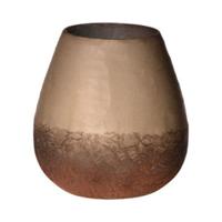 Crackle Carved Vaas champagne h15 d15