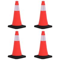 VidaXL Verkeerskegels met zware basis 4 st reflecterend 50 cm