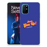 OnePlus 8T Siliconen hoesje met naam Never Give Up - thumbnail