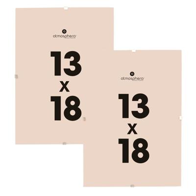 Atmosphera Fotolijstje zonder rand - 2x - voor 13 x 18 cm foto - mdf/glas - Het basic fotolijstje
