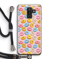 Pink donuts: Samsung Galaxy J8 (2018) Transparant Hoesje met koord