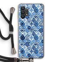 Blauw motief: Samsung Galaxy A32 5G Transparant Hoesje met koord