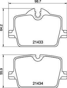 Remblokkenset, schijfrem BREMBO, u.a. fÃ¼r BMW, Toyota