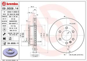 Remschijf BREMBO, Remschijftype: Binnen geventileerd, u.a. für Mercedes-Benz, VW