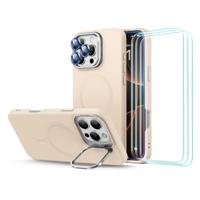 iPhone 16 Pro Max Cloud Soft Case with Stash Stand Protection Bundle - Light Tan iPhone 16 Pro Max Cloud Soft Case with Stash Stand Protection Bundle - Light Tan