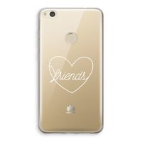 Friends heart pastel: Huawei Ascend P8 Lite (2017) Transparant Hoesje