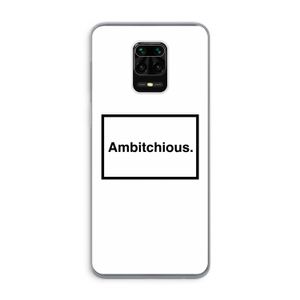 Ambitchious: Xiaomi Redmi Note 9 Pro Transparant Hoesje