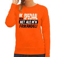 Koningsdag verkleed sweater - ik ben speciaal - frikandel - oranje - dames