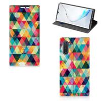 Samsung Galaxy Note 10 | Hoesje met Magneet | Geruit Samsung Galaxy Note 10 | Hoesje met Magneet | Geruit