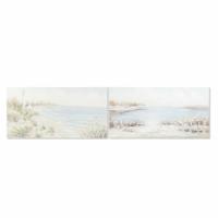 Schilderij DKD Home Decor 140 x 3,7 x 70 cm Strand Mediterrane (2 Stuks)